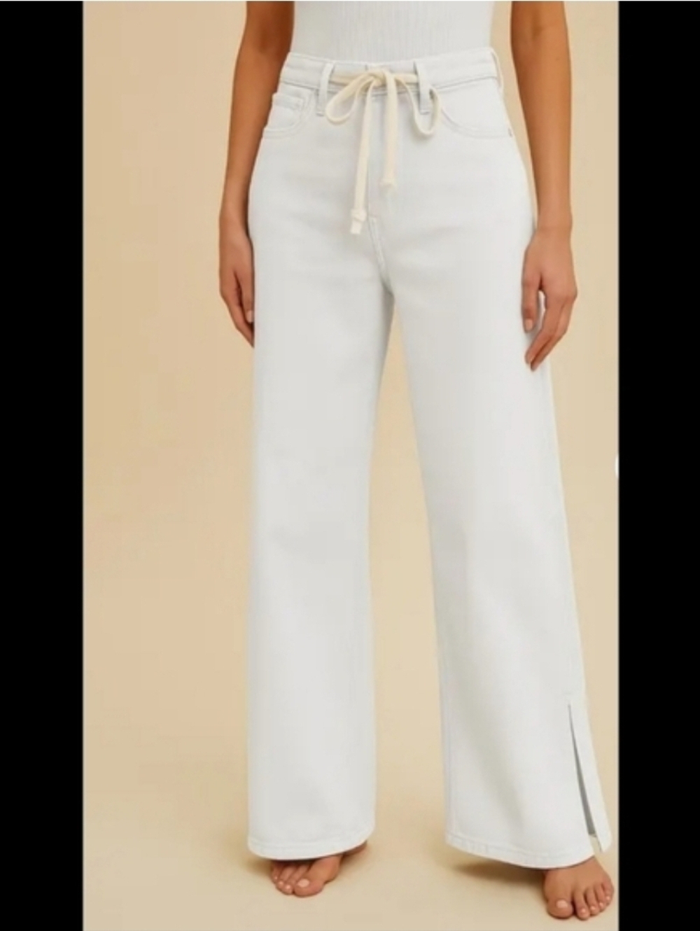 Anniewear White Wide-Leg Pants